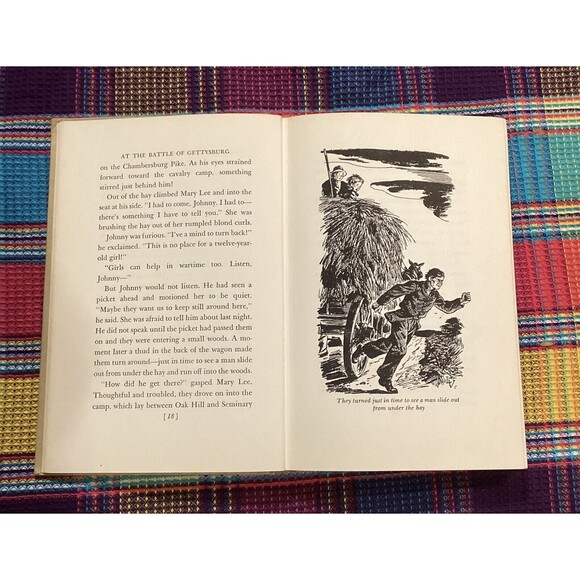 Vintage 1955 We Were At The Battle of Gettysburg Hardcover Book Grosset & Dunlap - Picture 12 of 13